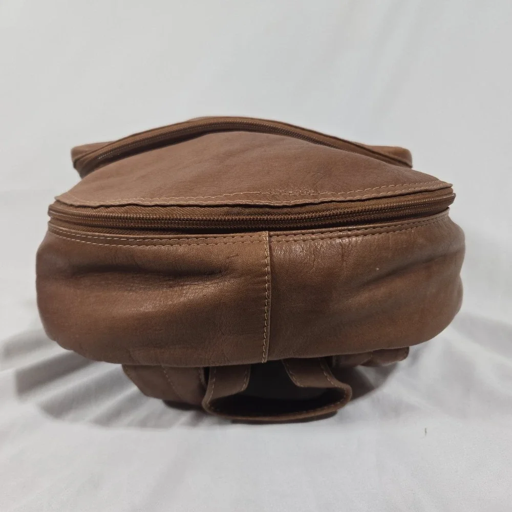 Piel Traditional Leather Backpack in Classic Brown